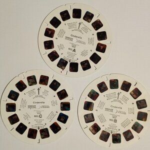 VINTAGE CINDERELLA View Master Reel Lot of 3 Disney's CINDERELLA